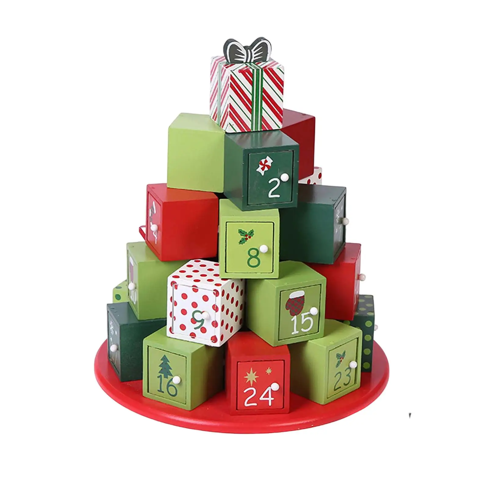 Gift Box Decorations Creative with Drawers Tree Advent Calendar for Shopping Mall Counter Window Bedroom Souvenir