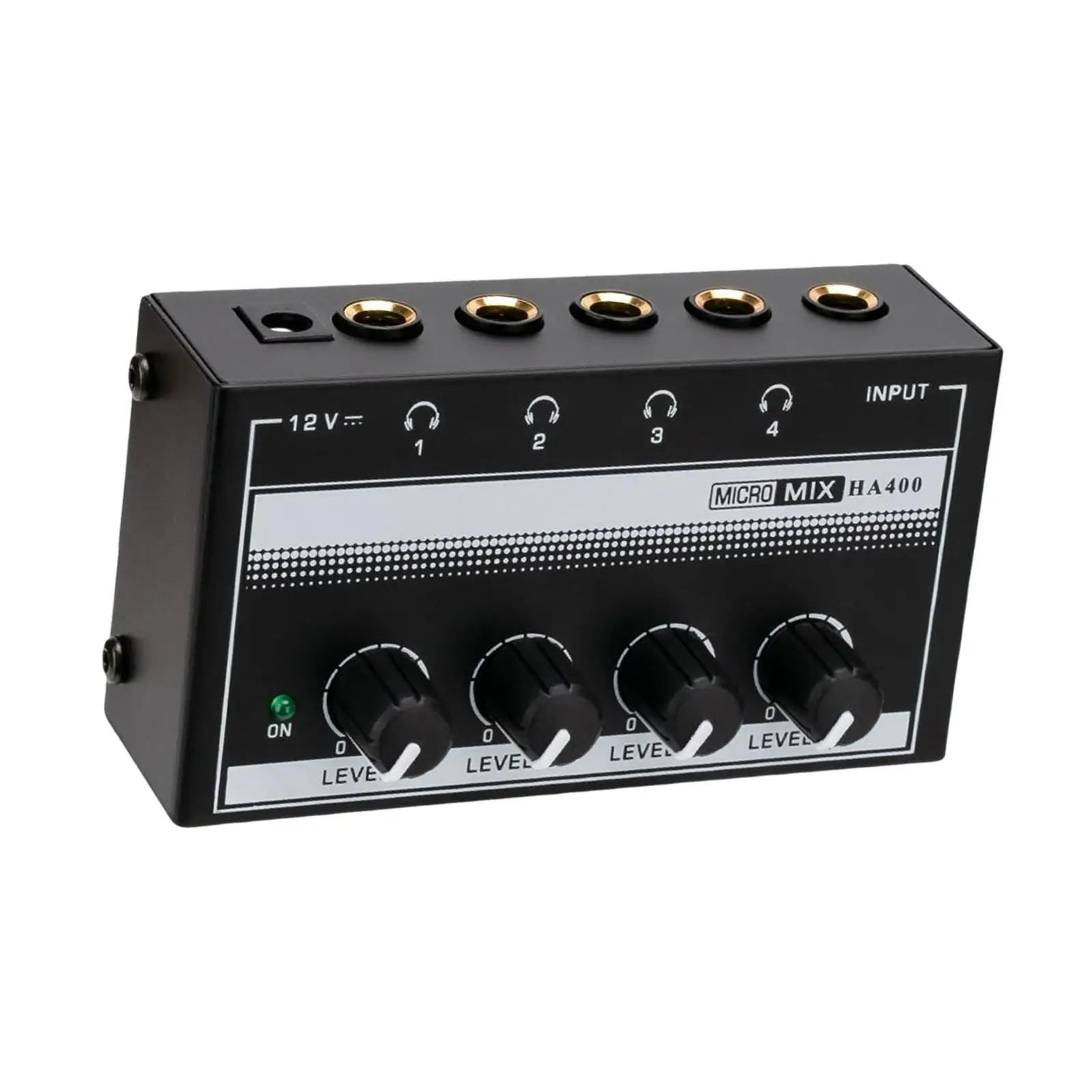 HA400 Headphone Amplifier Clear Sound Audio Mixer Professional Loudspeaker Headphone Amp for Stage Performances Music Studio