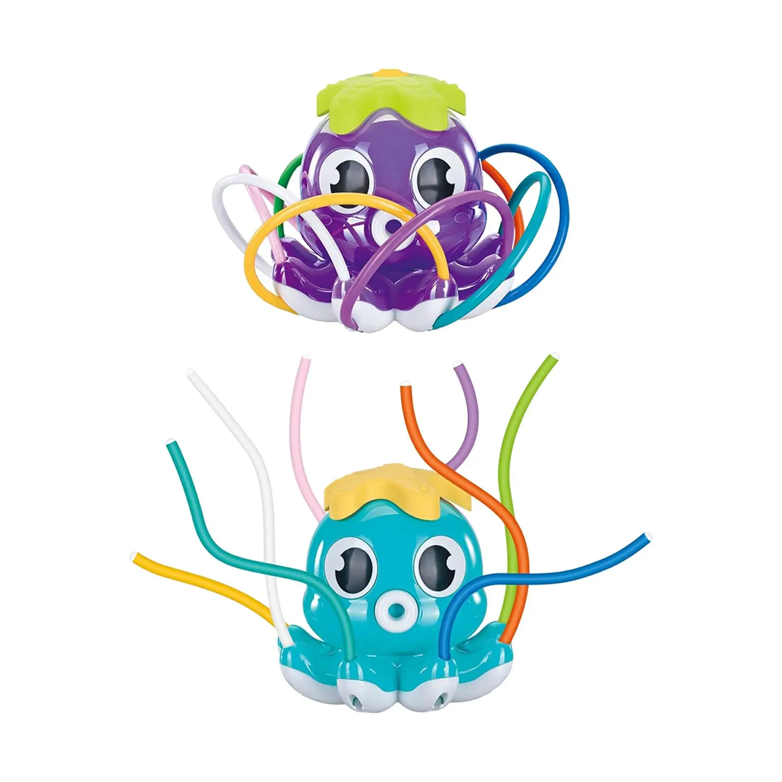 Octopus Sprinkler Toy with 8 Wiggle Tubes Outside Activities Summer Water Sprayer Toy for Pool Boys Girls Beach Parties