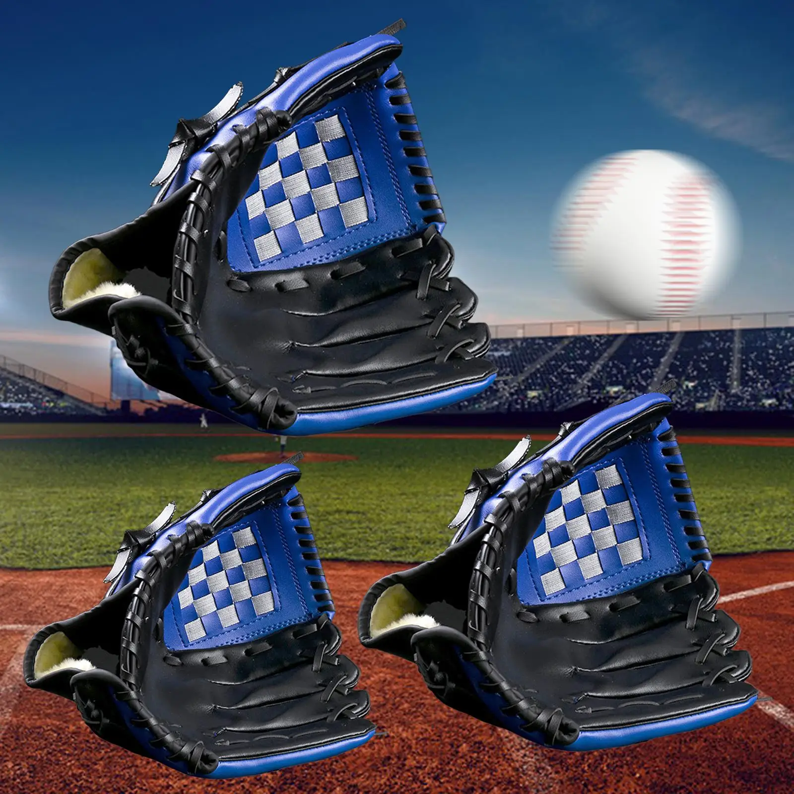 Thicken Baseball Glove for Adults PU Leather Baseball Softball Glove