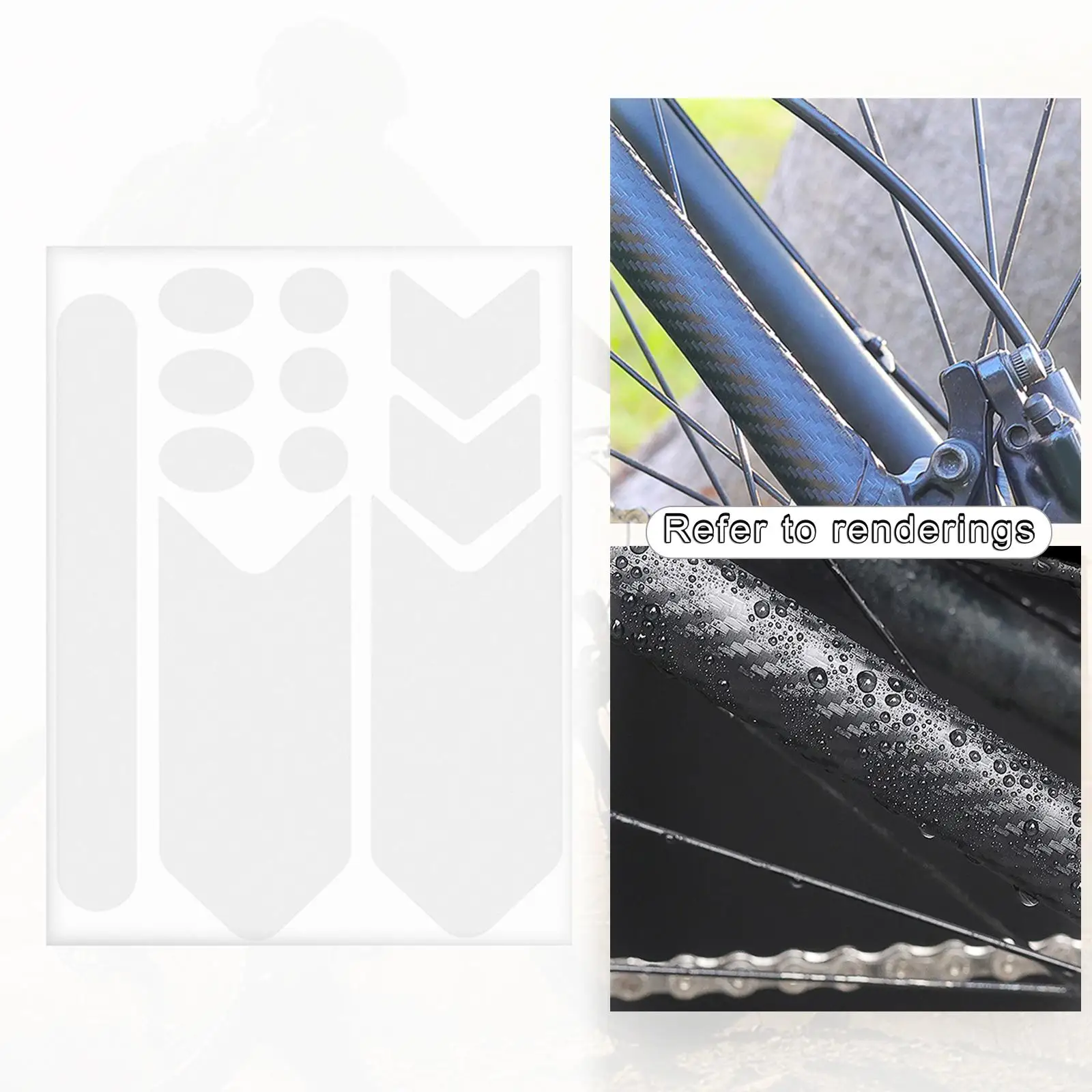 Bike Frame Protector Sticker Road Bicycle Protection Cover Decorative Patch Sheet Anti-Scratch Decor Accessories Part