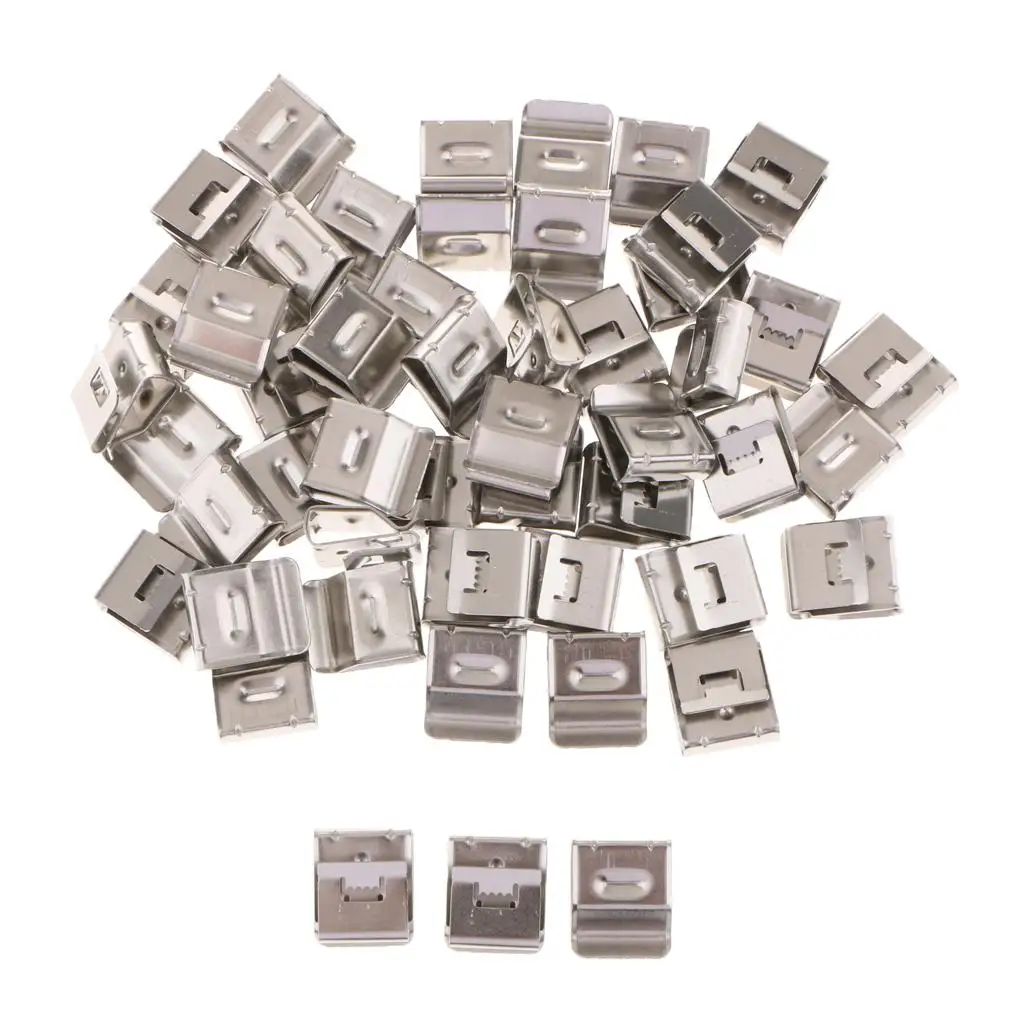 50 PCS/SET REAL Classic PV High Quality Stainless Steel Wire Solar Cable Fastener Clips Management