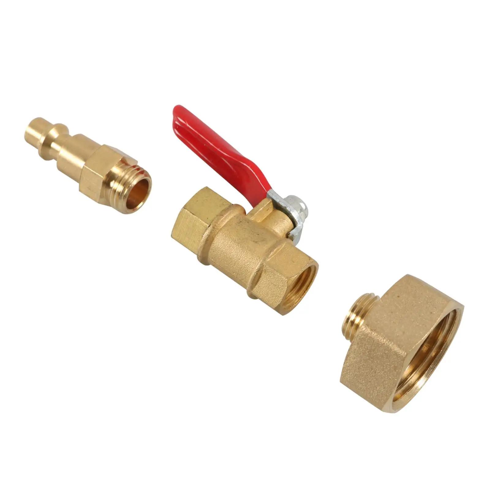 Brass Winterize Adapter with Ball Valve Fit for RV Boat Travel Trailer