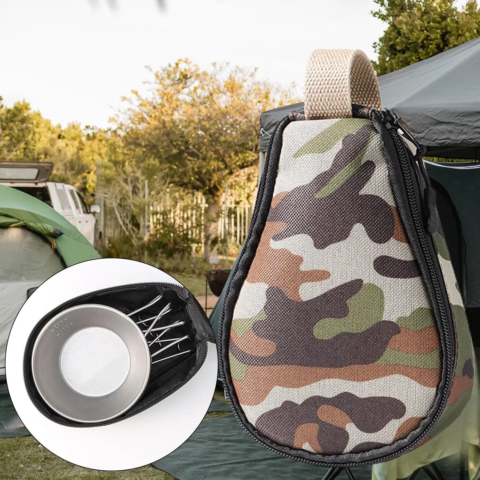 Portable Bowl Bag Tableware Pouch Reusable Park Barbecue Travel