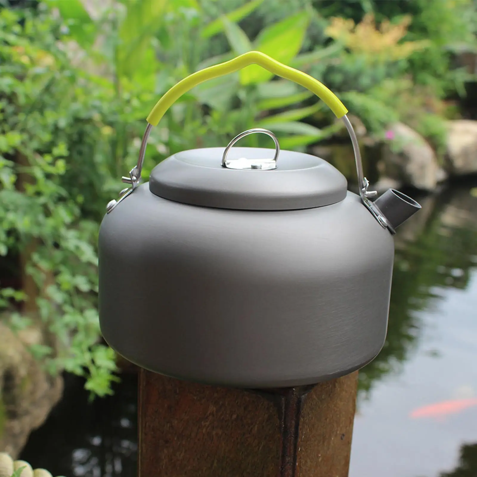 Aluminum Alloy Camping Water Kettle Hiking Tableware Tea Pot Outdoor Fishing