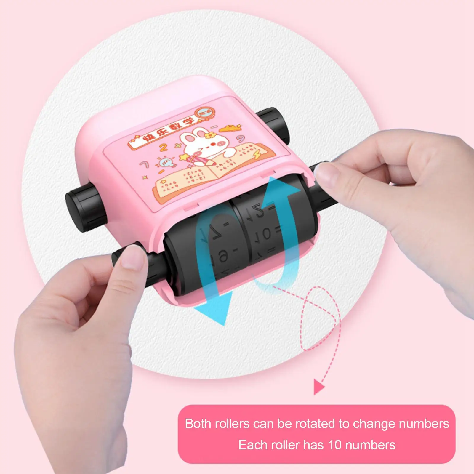 Roller Digital Teaching Stamp Rotational Design Teaching Roller Stamp Reusable Math Stamp Homework for Children Students Child