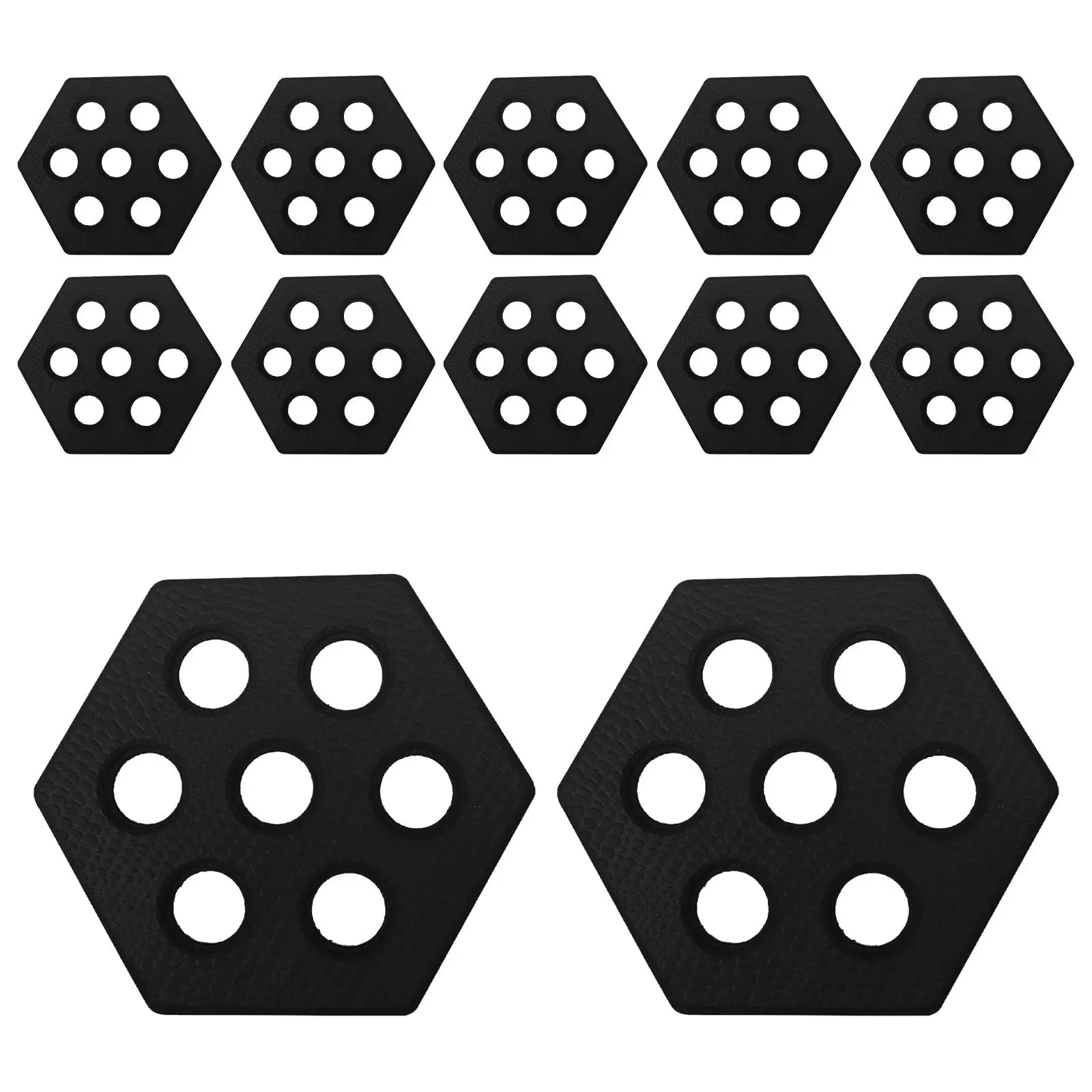 12 X Hexagon Surfboard Traction Pads, Waxless Decking Accessories, Professional Surfpad Deck Grip Pads for Longboard