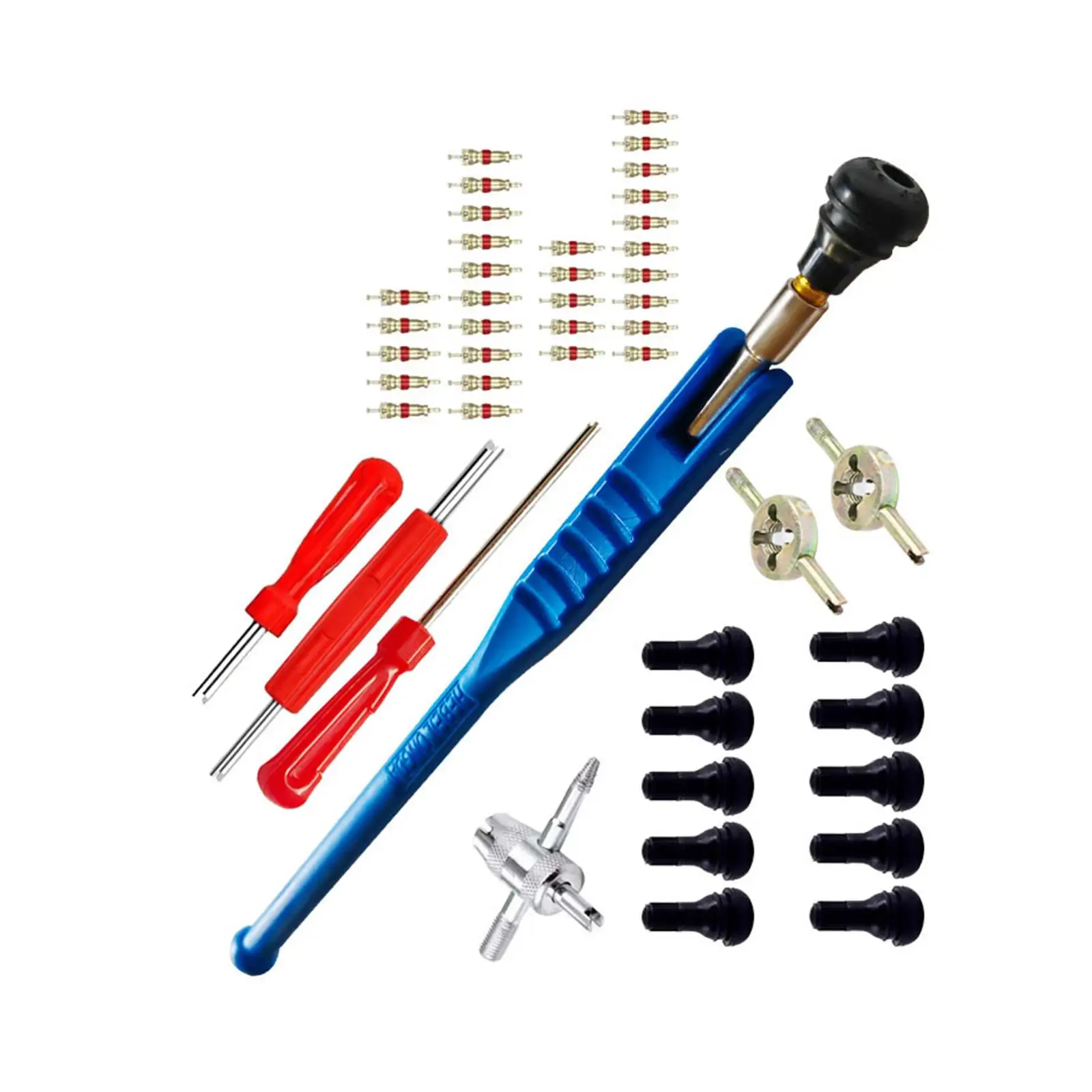 47x Tire Valve Stem Puller Tools Set Multifunctional for Motorcycle Car