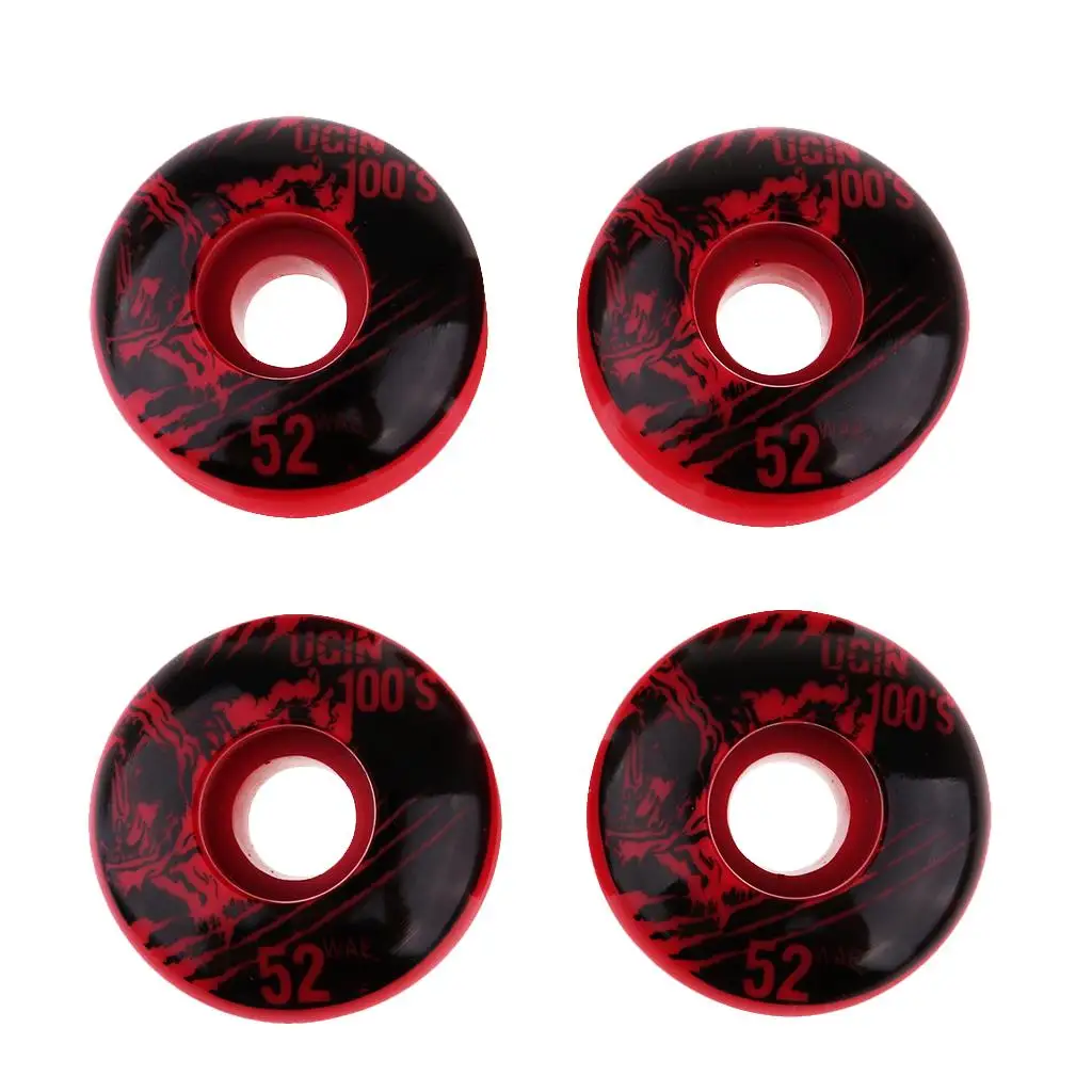 MagiDeal 4Pcs High Quality 4pcs/set 52x30mm Skateboard Wheels Durable PU Wheels PU Skateboard Wheels