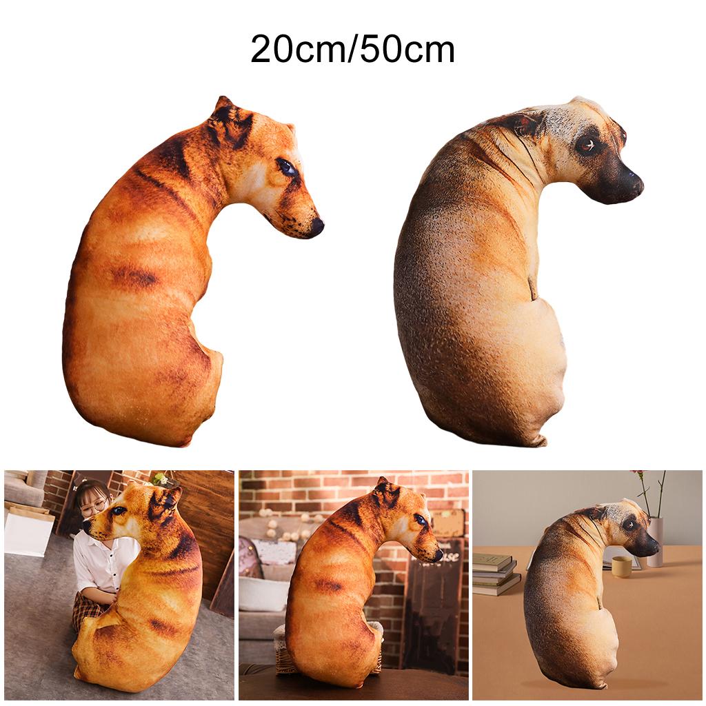 Simulation Dog Pillow Plush Doll Toy Hugging Pillow Throw Pillow Doll Toys for Teens Kids