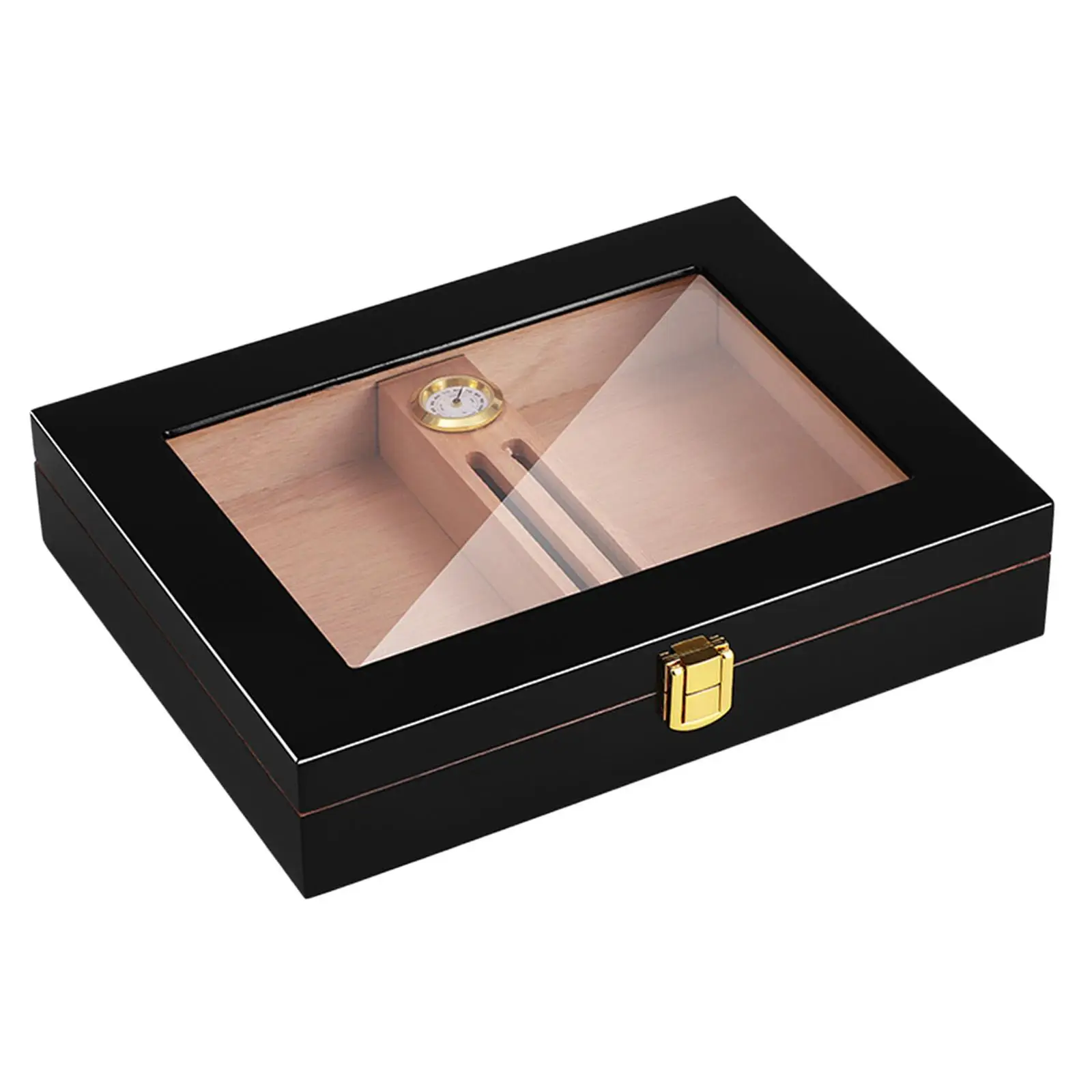 Travel Cigar Humidor Case, with Humidifier Hygrometer for Men Birthday Gift