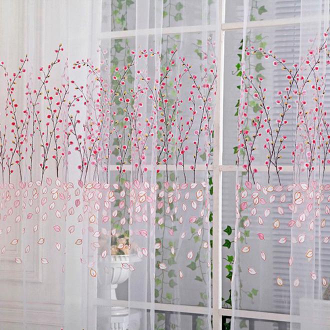 Title 1, 1 PC Curtain with Suction Cups Tulle Door Drape...