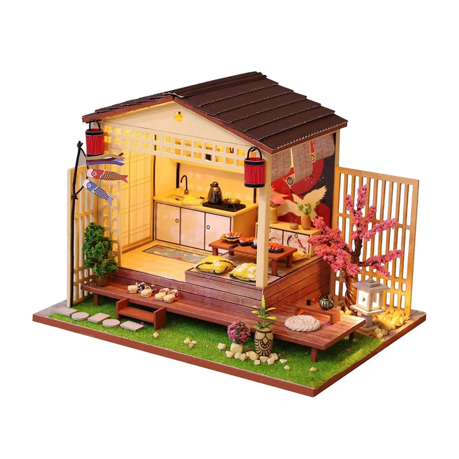 Creative Dollhouse with LED Light & Furniture 3D Puzzle Handcraft Cottage