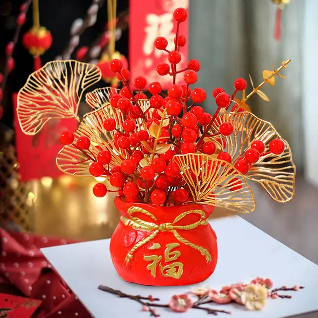 CNY decor  Chinese new year decorations, Chinese new year flower
