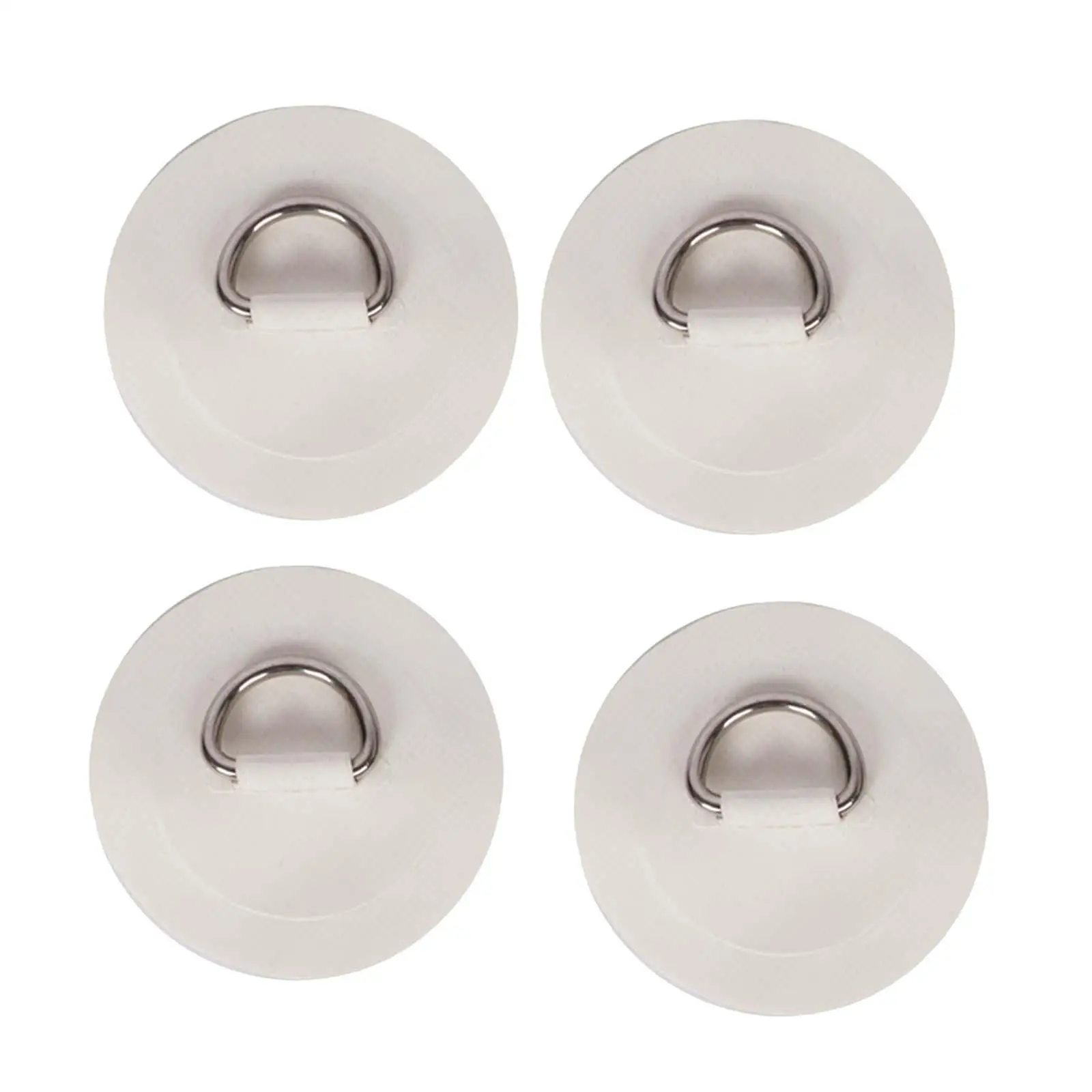 4 Pieces Stainless Steel D Rings Patch Boats Surfboard Kayaks Canoes Lightweight PVC Inflatable Boats D Rings Pad PVC Patch