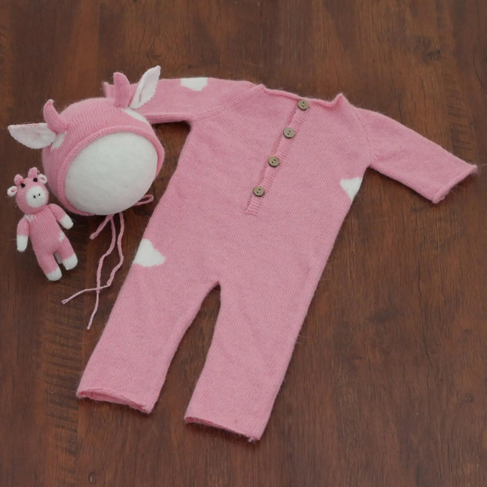 Baby Jumpsuit Fashionable Knitted   for Christmas Daily Wear Unisex