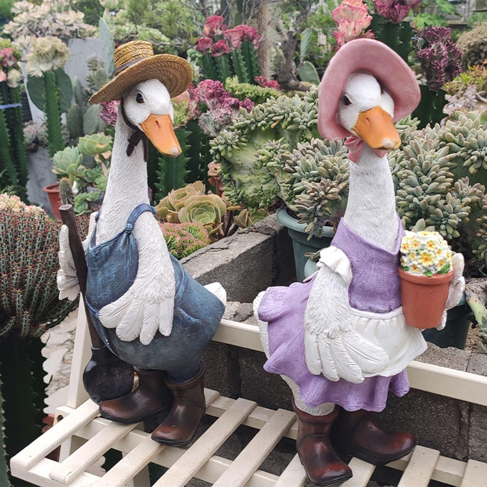 Resin Duck Animals Statues Model Crafts for Pond Outdoor