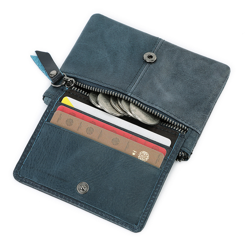 Neue Geldbörse Retro Kreative Mini Lagerung Tasche Japanischen Stil Handarbeit Aus Echtem Leder Geldbörse Multifunktionale Karte Halter – Detail 4