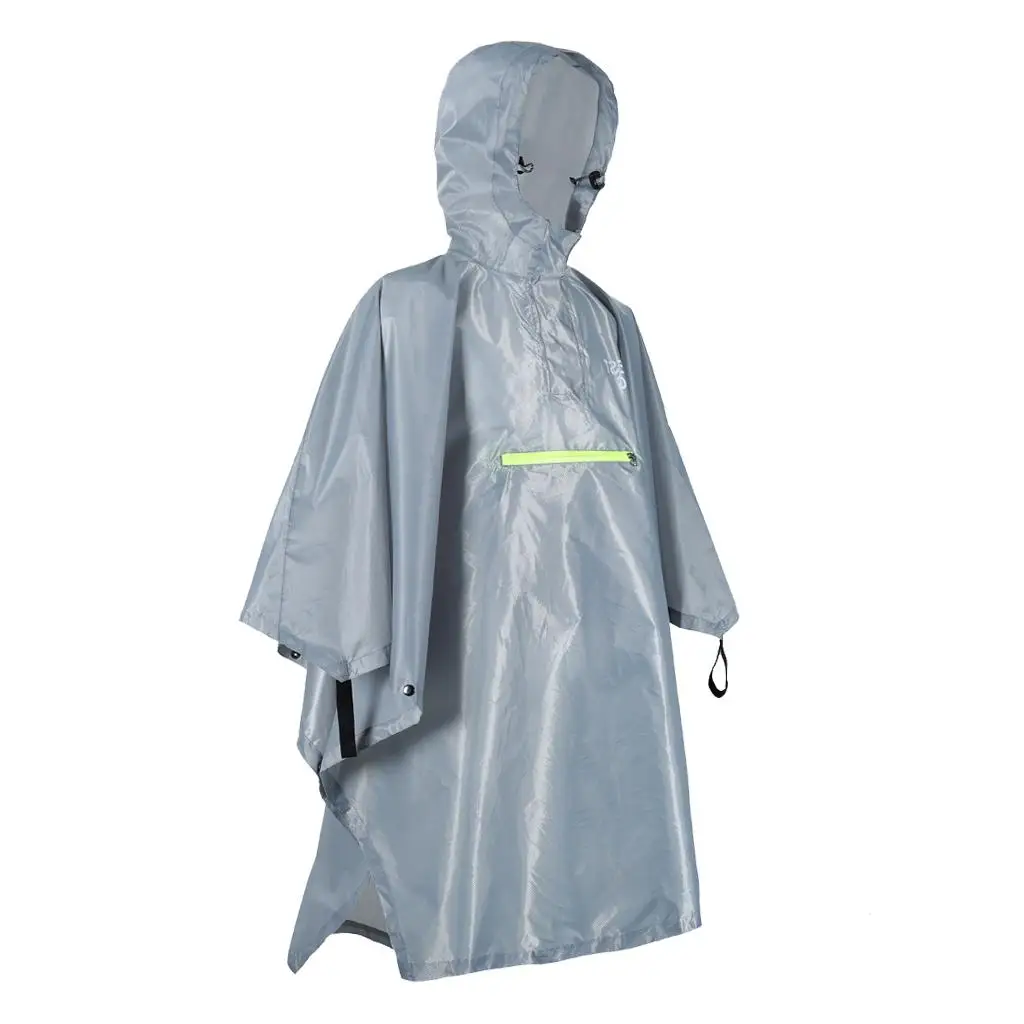 Lovoski Waterproof Poncho Cycling Reflective Strip Hooded Raincoat