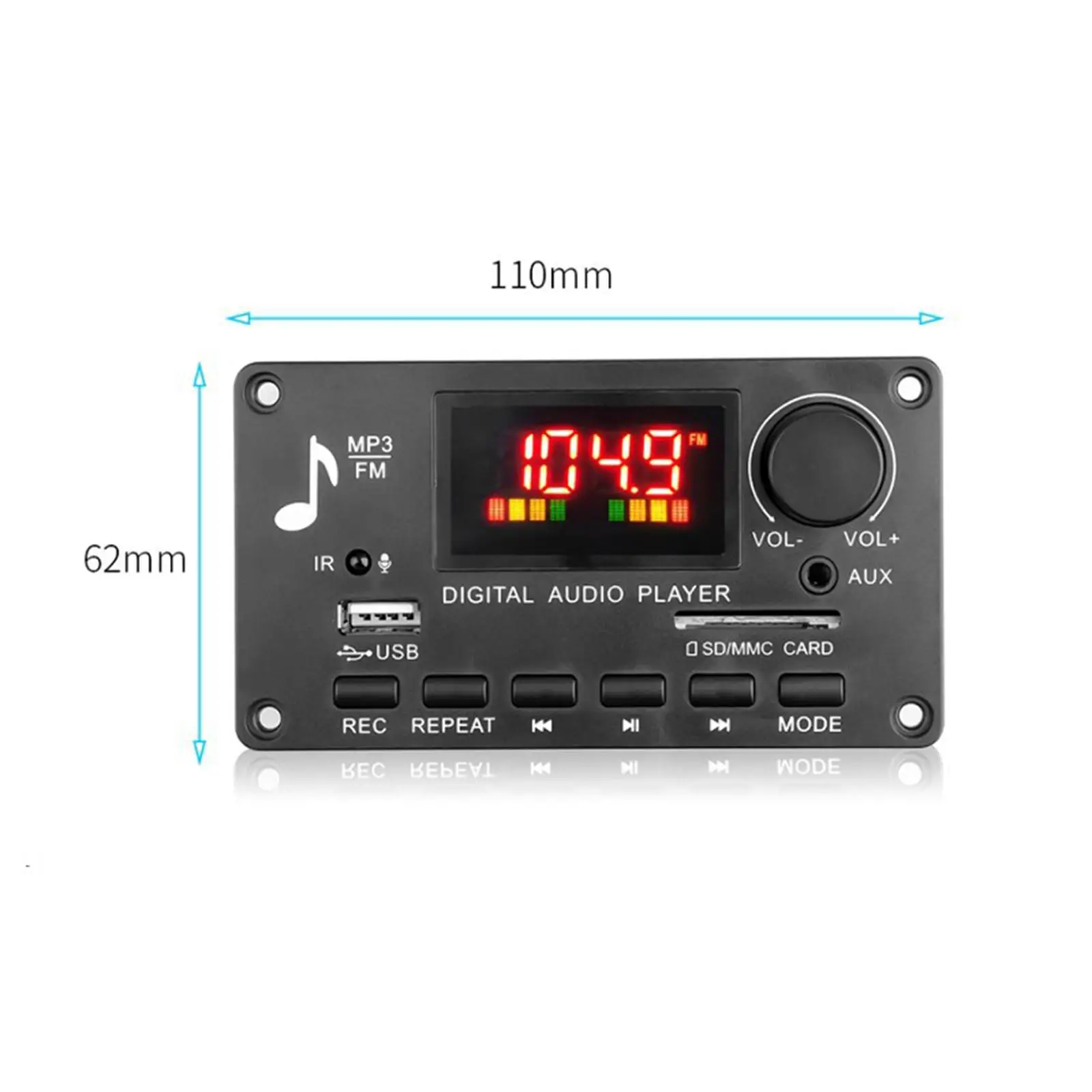 Audio Module 12V USB TF USB FM Car Radio/ RC Lossless 80W TWS MP3 Amplifier Board