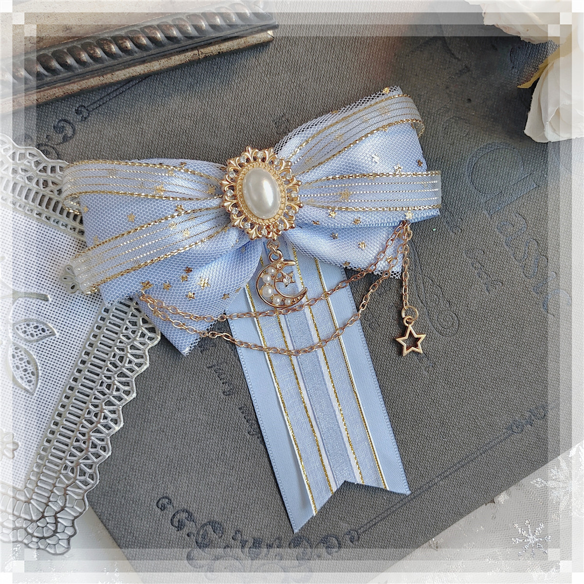 Luxus Frauen Fliege Brosche Original Garn Band Persönlichkeit Quaste Anhänger Mode Lolita Uniform Hemd Fliege Geschenk für Frauen – Detail 7