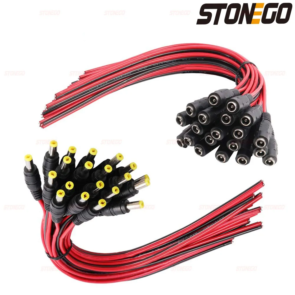 Description Picture 2 of item10/20/50Pcs 5.5 X 2.1mm Male Female Plug 12V Dc Power Pigtail Cable Jack for Cctv Camera Connector Tail Extension 12V DC Wire