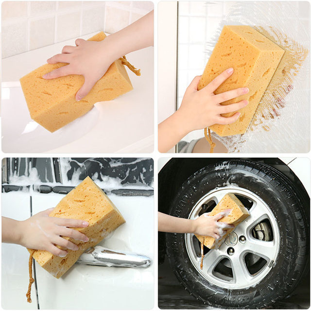 1pc Car Styling Wash Sponge Soft Large Cleaning Honeycomb Coral