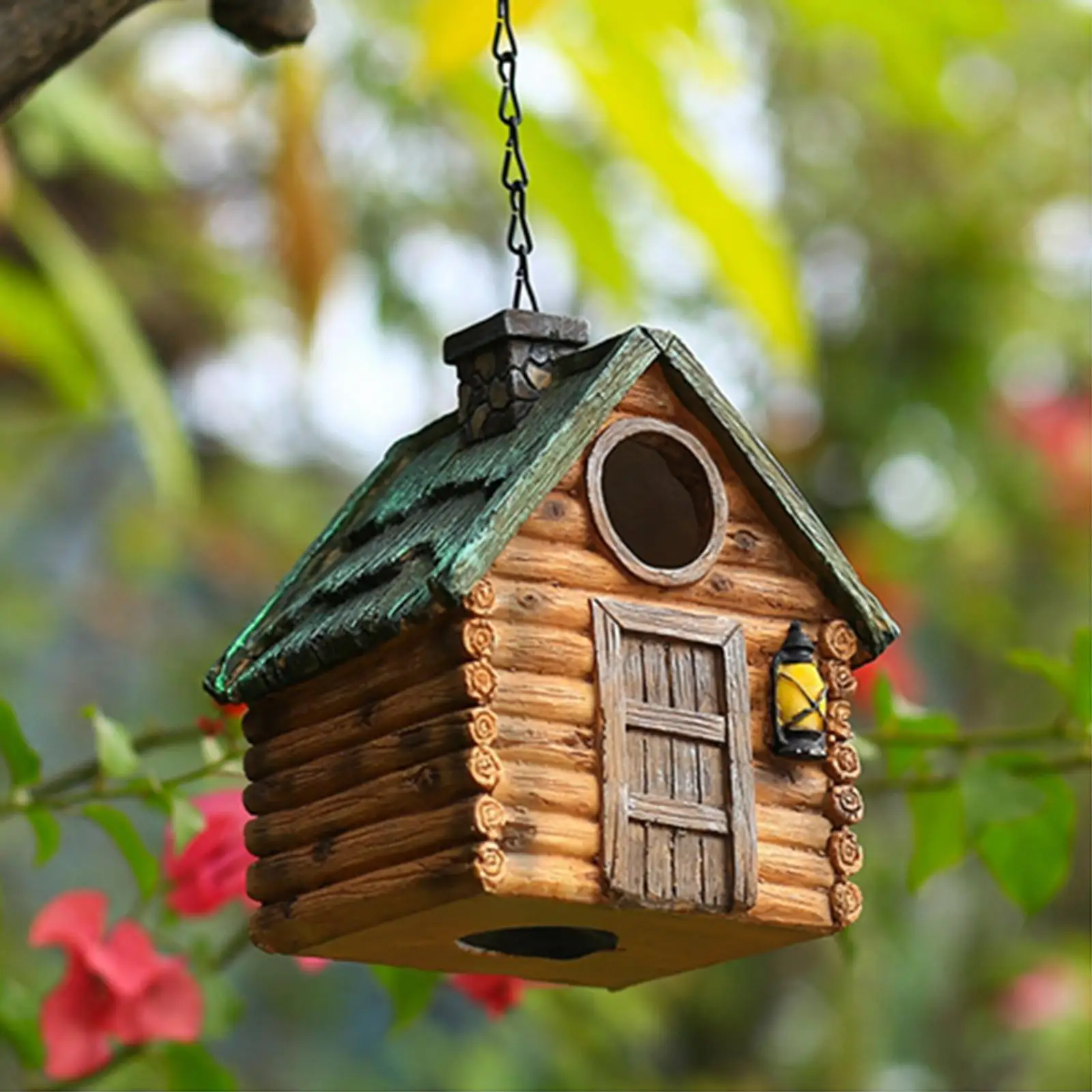 Hanging Birdhouses Hummingbird Nest Shelter for Cardinal Bluebird Birds Hut Outdoor Bird Nest for Window Yard Patio Garden Lawn