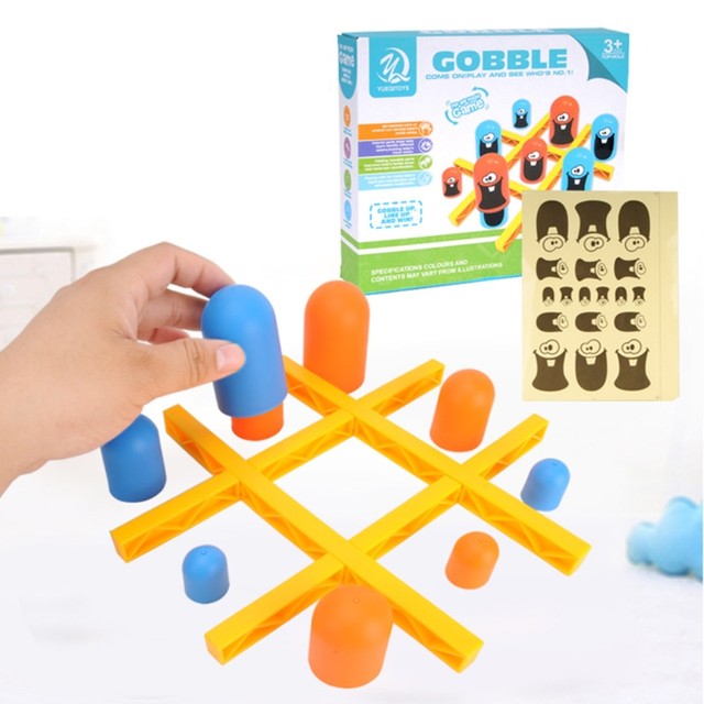 Compra online de Pai-filho 2 jogadores jogo de tabuleiro tic-tac-toe grande  comer pequeno devorar brinquedos de tabuleiro crianças/crianças