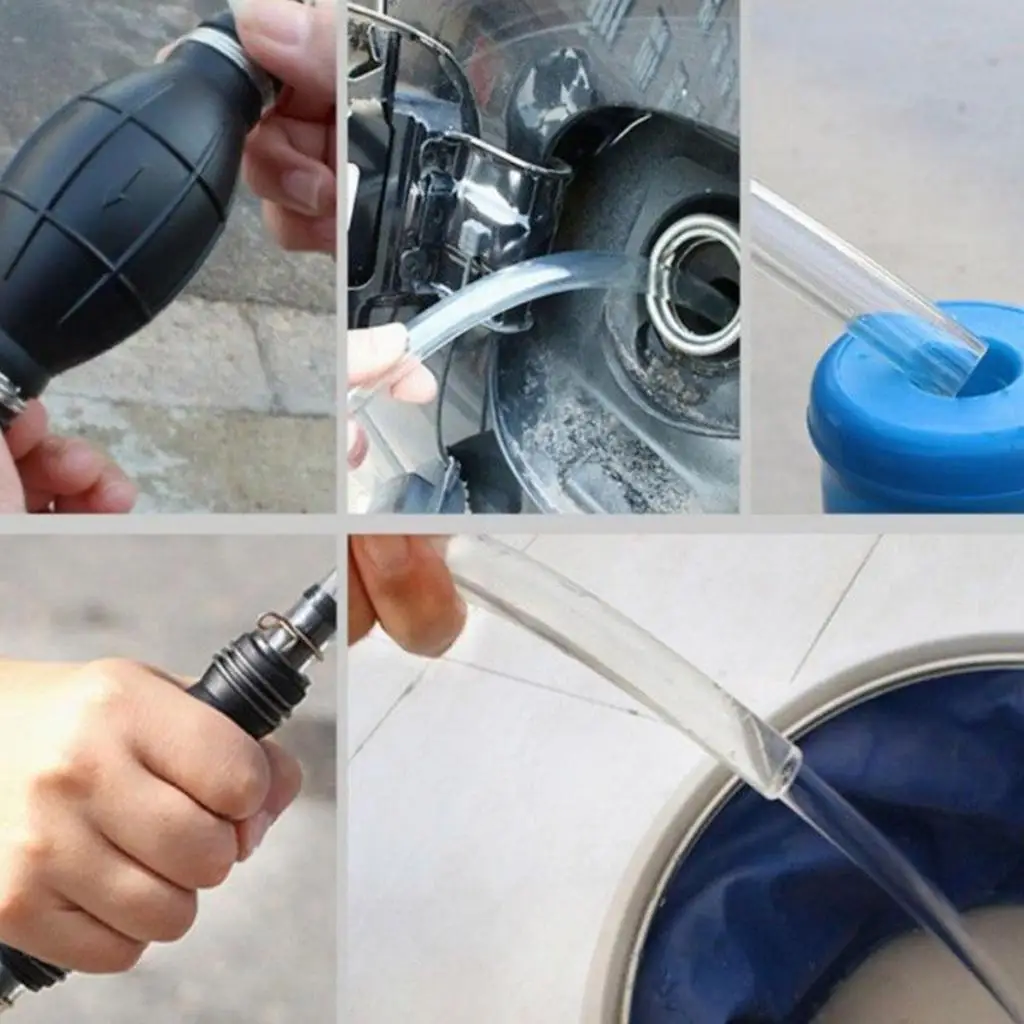 6mm Car Hand Pump with Pipe Hose Manual  Fuel Delivery