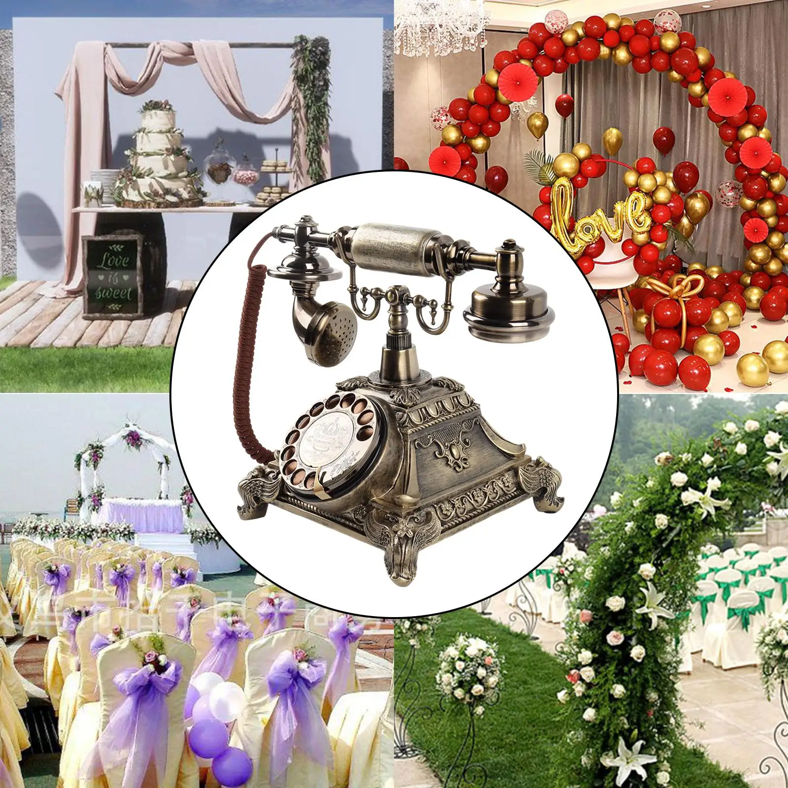 Guest Book Wedding Phone Home Decor Corded Captures Your Greetings Retro Wedding Phone for Special Event Confession