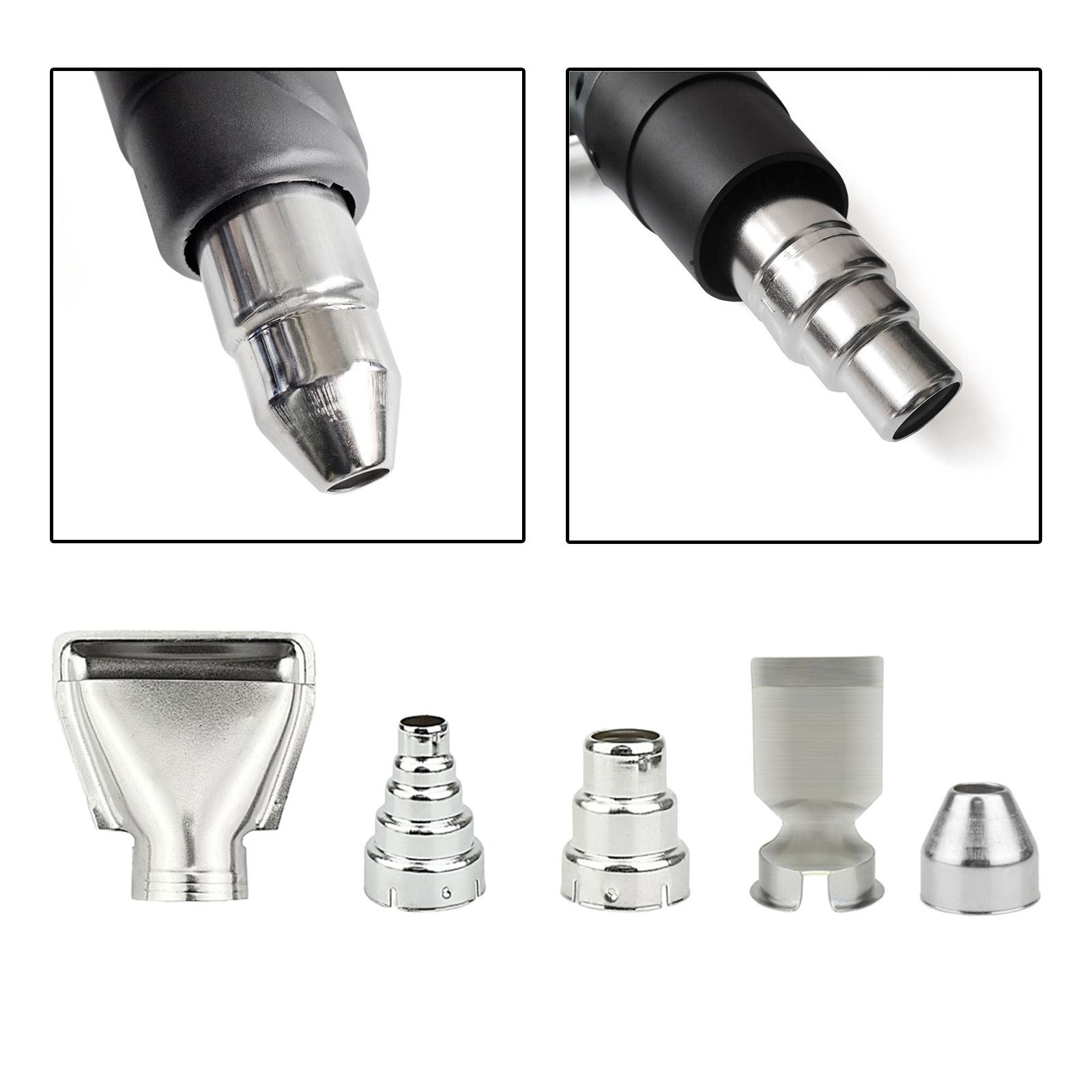 5 Pieces Heat Gun Nozzles Kit Heat Gun Accessories Replacement Repair Tools Welding Nozzles 35mm Stainless Steel for Hot Air Gun