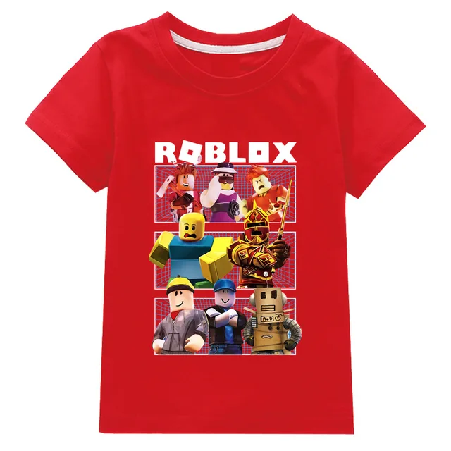 T-shirt bidimensional de manga curta para meninos e meninas, roupas  infantis, algodão fino, ROBLOX, moda periférica, novo - AliExpress