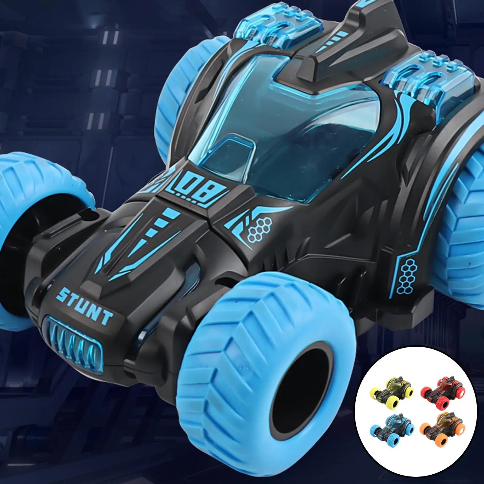 Rotating  Car Tumbling Vehicle Playset Roll Back Toy Car for Children
