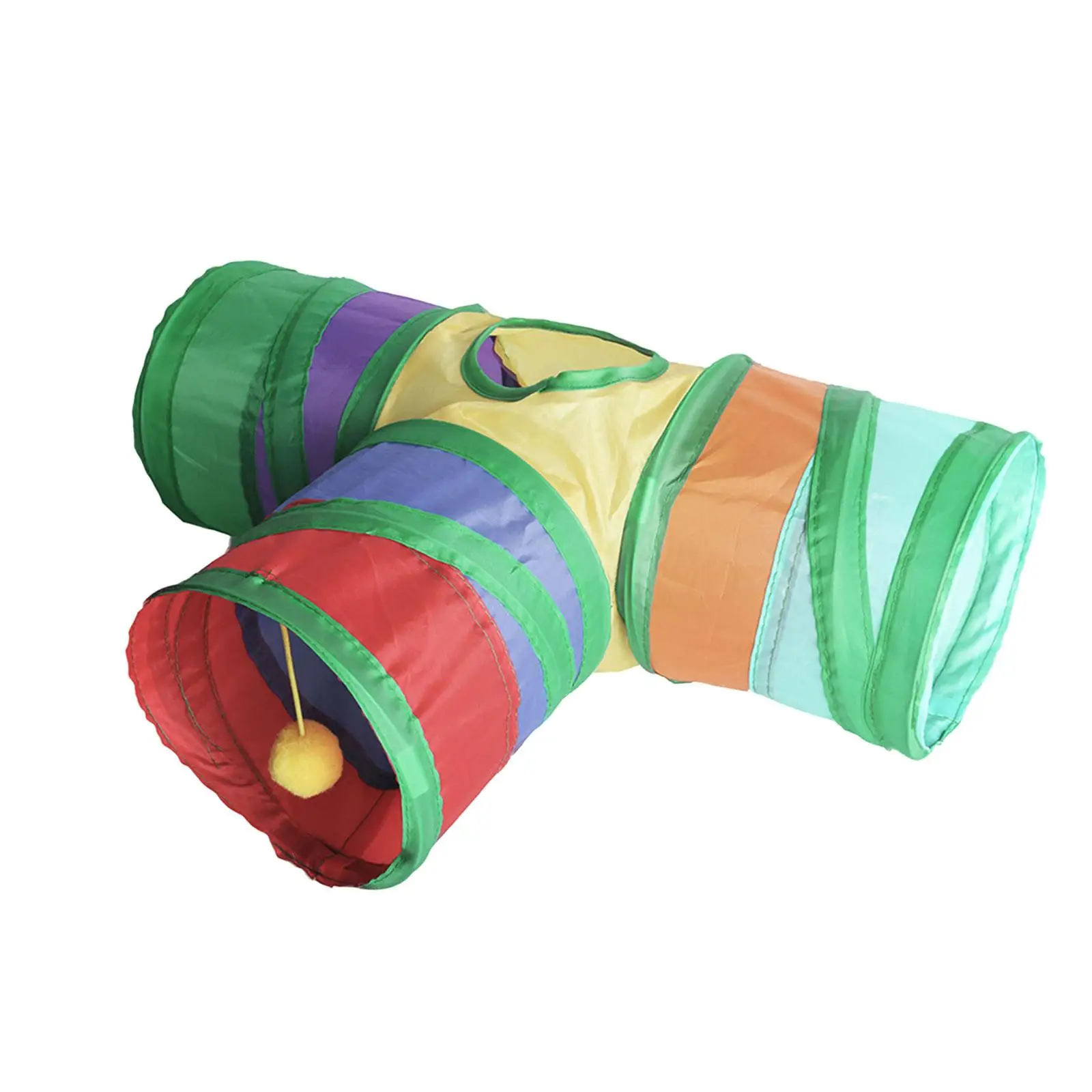 Guinea Pig Tunnel Rabbit Hideout Foldable 3 Tubes for Hedgehog, Rat, Hamster