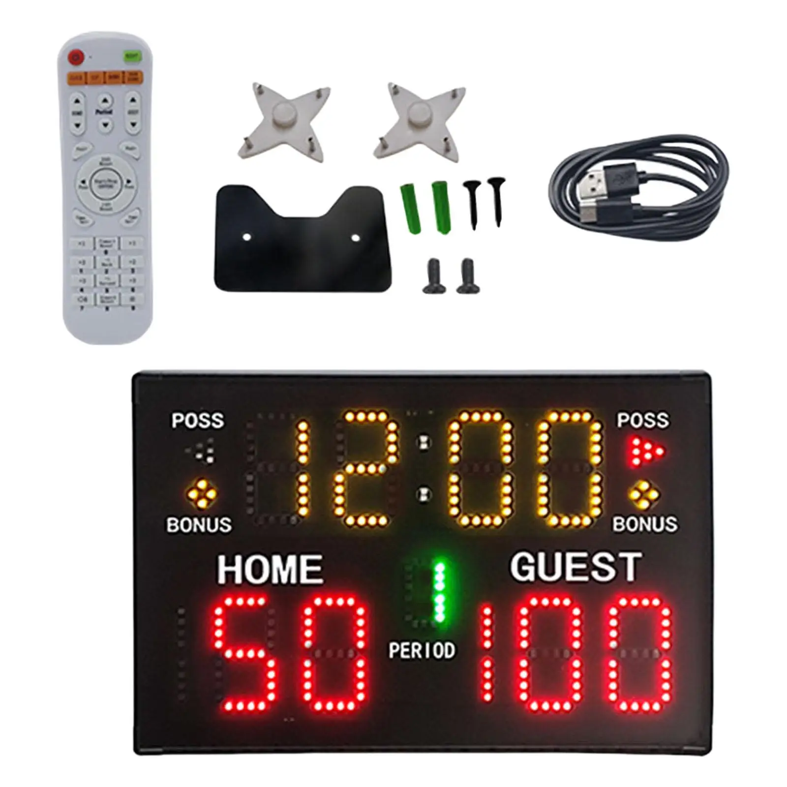 Tabletop Digital Scoreboard with Remote for Basketball Volleyball Indoor