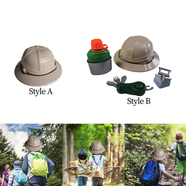 Kit de explorador de aventura al aire libre para niños, conjunto de chaleco  y sombrero para realizar sueño de carrera, regalos de Cosplay, Verde -  AliExpress