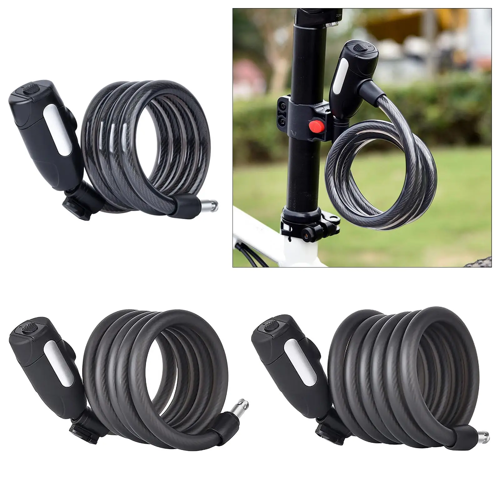 Bike Lock Steel Wire Cable Lock Bicycle Security Lock Bicycle Equipment MTB Anti-theft Lock