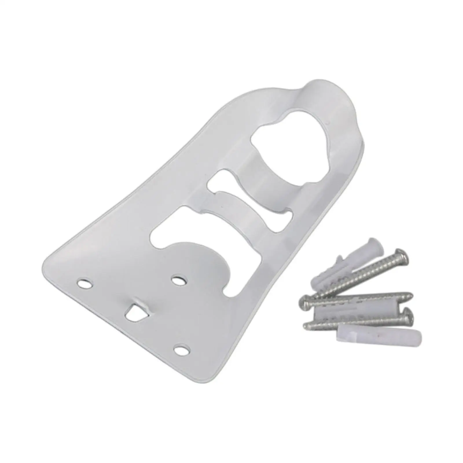 Flagpole Holder Base Fittings Iron with Screws Mounting Durable White for Garden Patio Porch