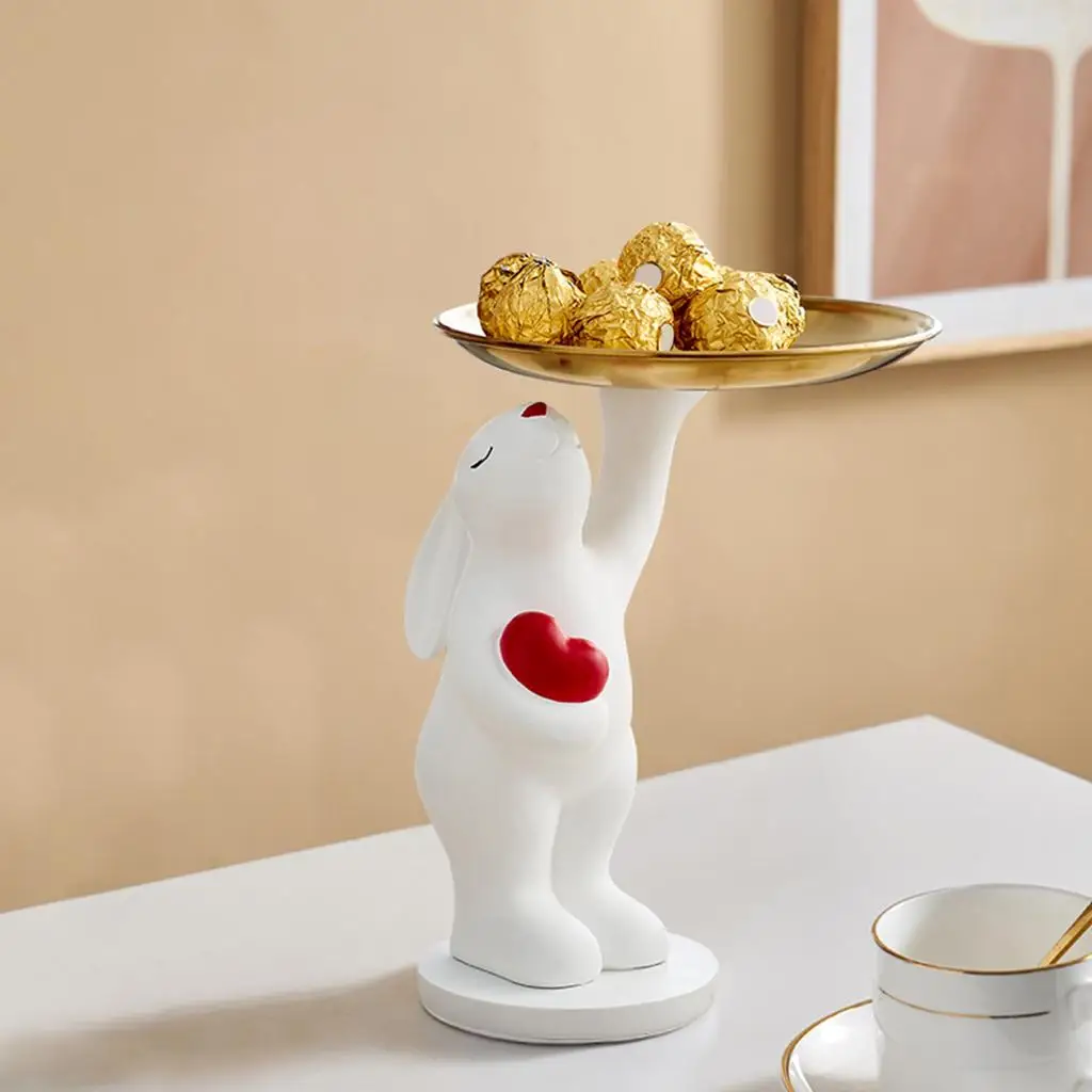 Adorable Animal Figurine Decorative Dessert Organizer Tray Holder Earrings Holder Serving Tray Home Porch Decoration Crafts