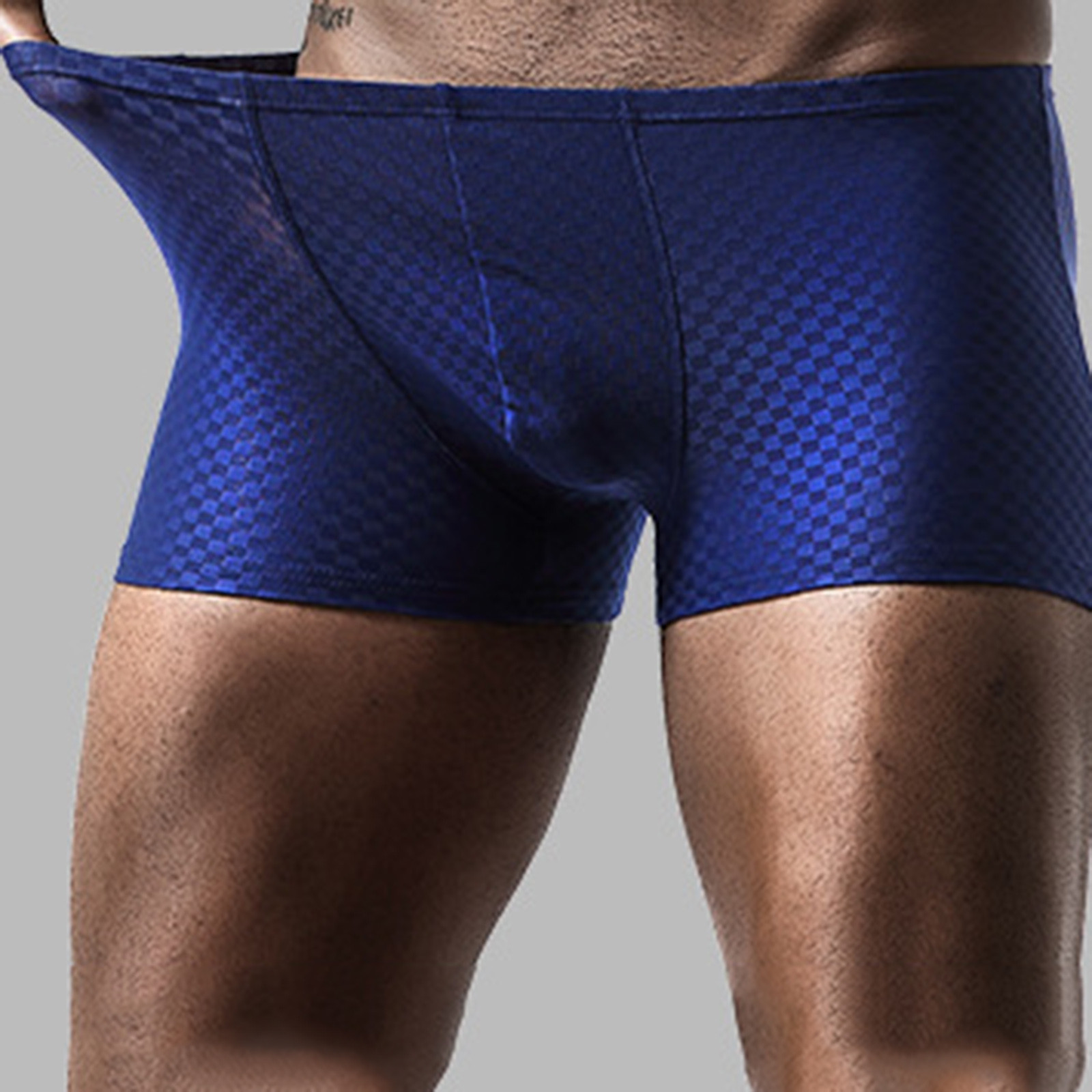 Title 10, Boxer en soie glacée transparente pour homme, s...