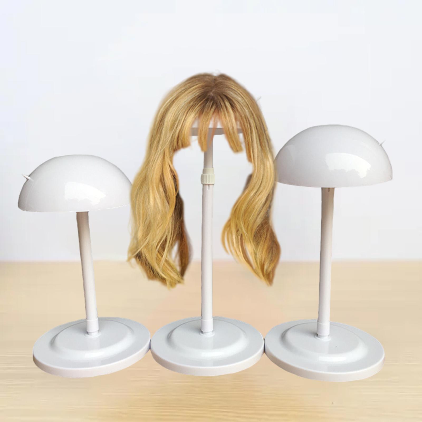 3 Pack Wig Stand Non-Slip Collapsible Stands for Travel Hat Display Multiple Wigs Drying