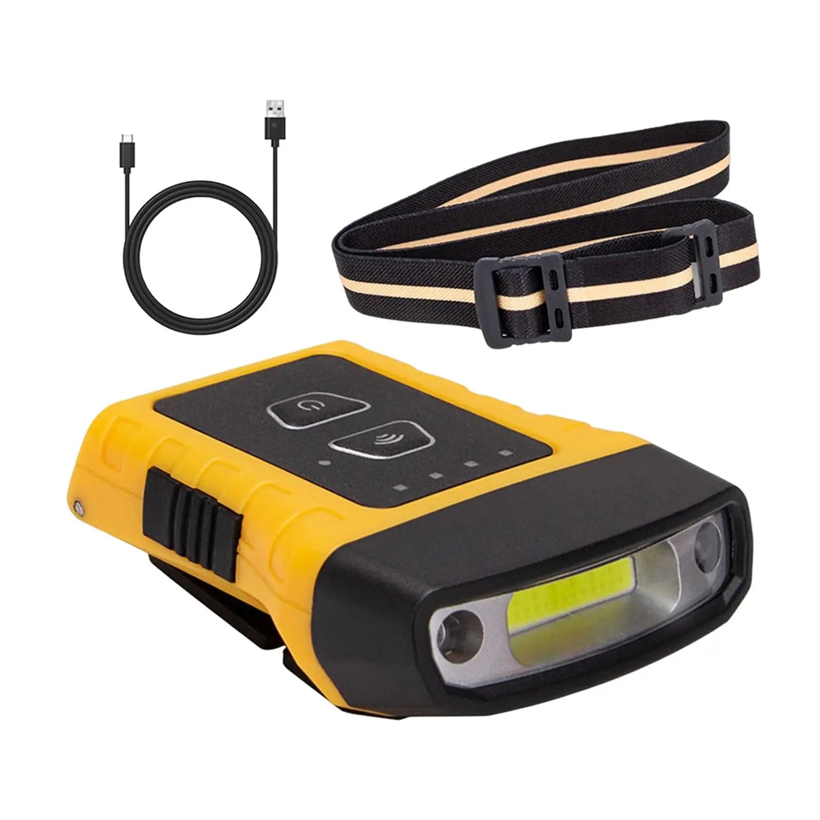 Mini COB Headlamp Headlight USB Rechargeable Adjustable Waterproof Work Light Lamp for Outdoor Hiking Climbing