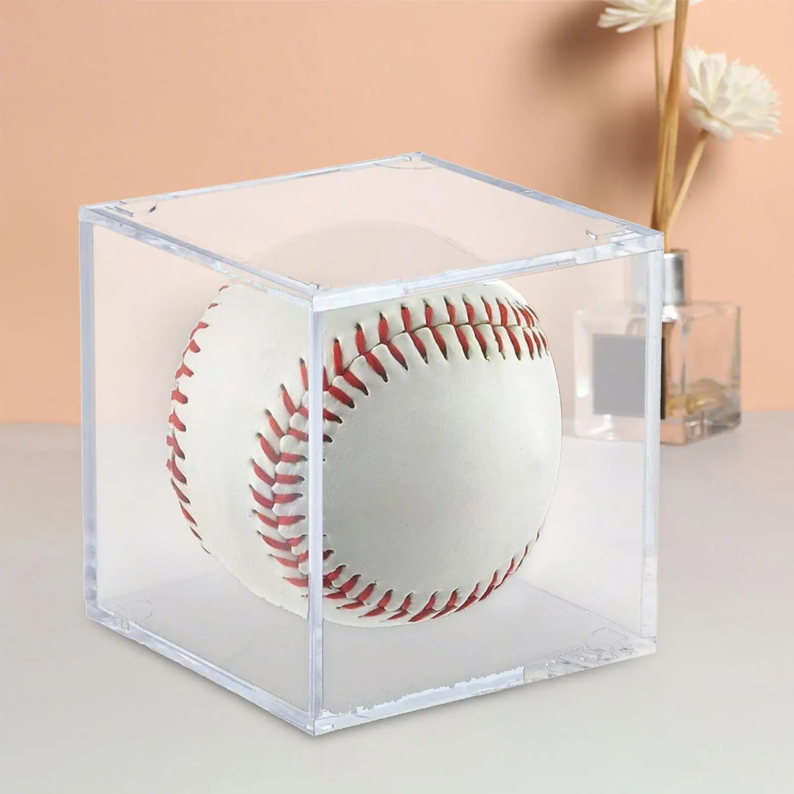 Clear Acrylic Baseball Box Showcase Storage boxes square Boxes Baseball Holder