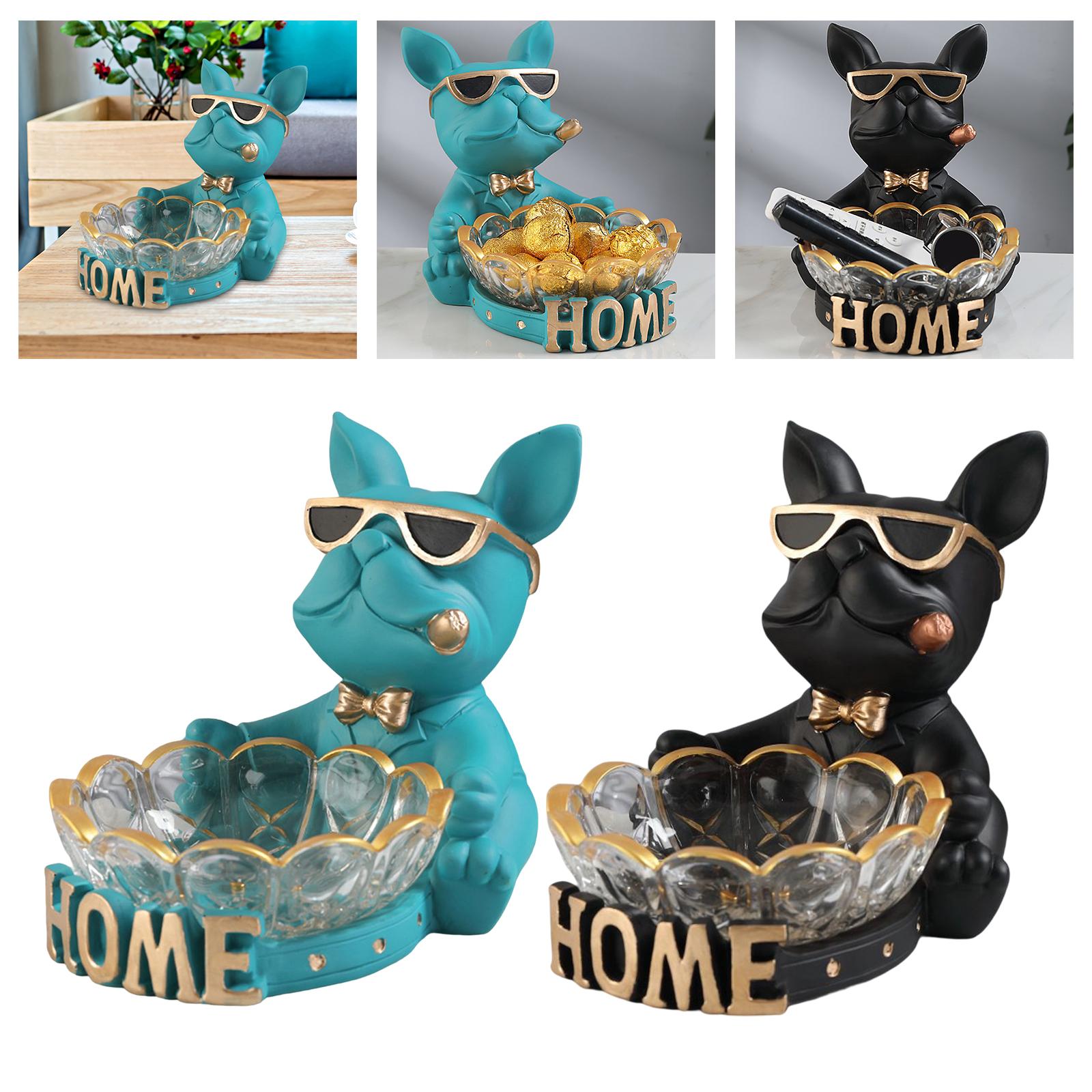 Novelty Dog Statue Figurine  Box Sundries Key Collectible Animal Sculpture  for   top Decoration Ornament