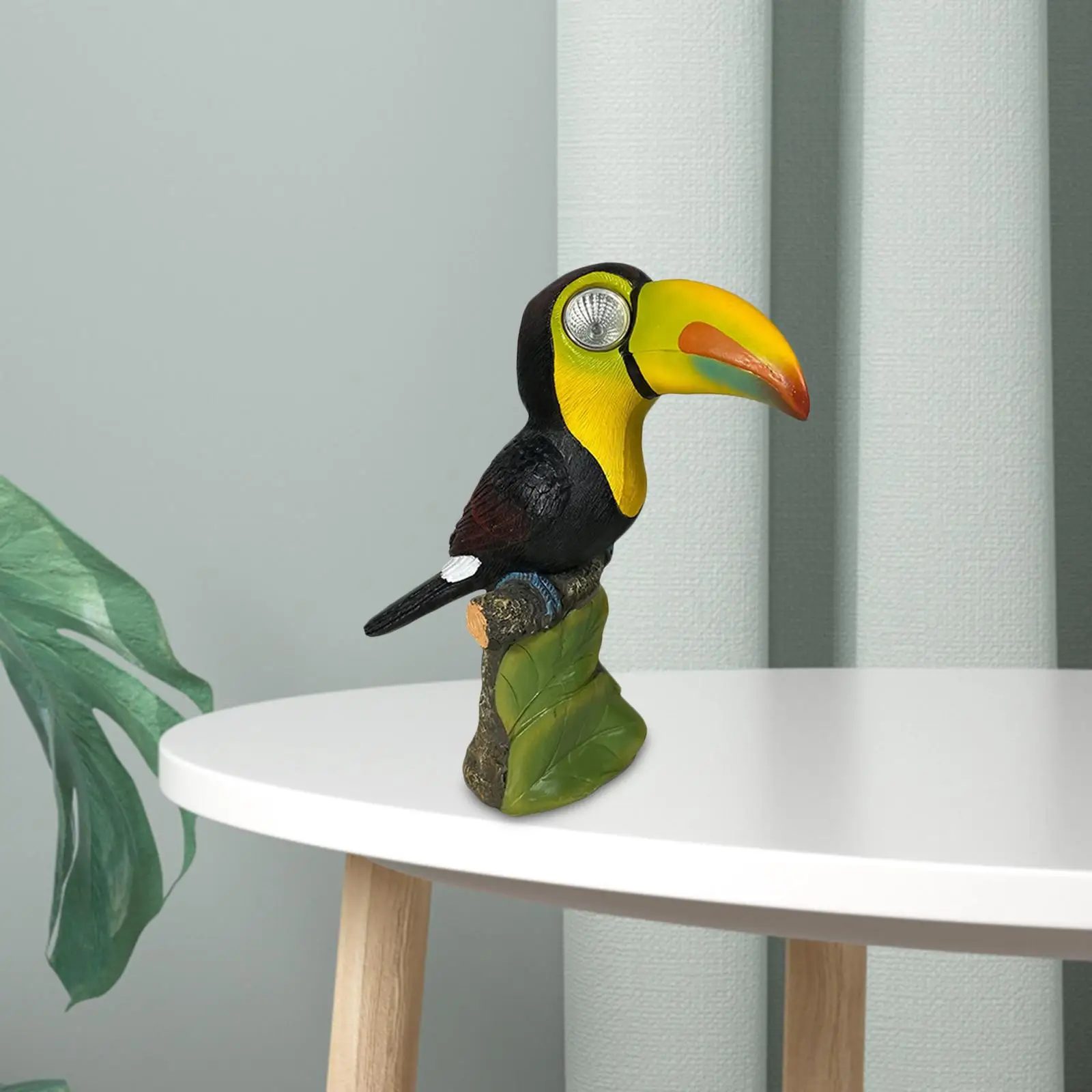 Solar Garden Statue Bird Crafts Resin Collection Decorative Simulation Bird Statue for Bookcase Living Room Desk Lawn Flowerpot