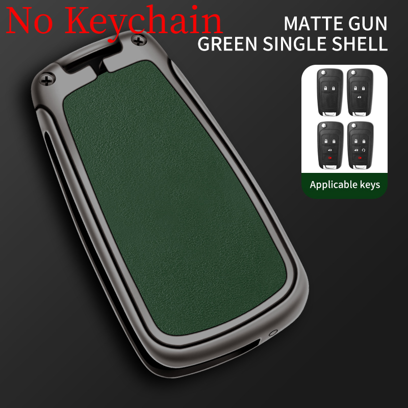 Custodia per chiave a scatto per auto in pelle di metallo Shell per Chevrolet Cruze Aveo Trax Opel Astra Corsa Meriva Zafira Antara J per Buick Fob - S9be47b13a04d438d9db3e2da17d5b42dL