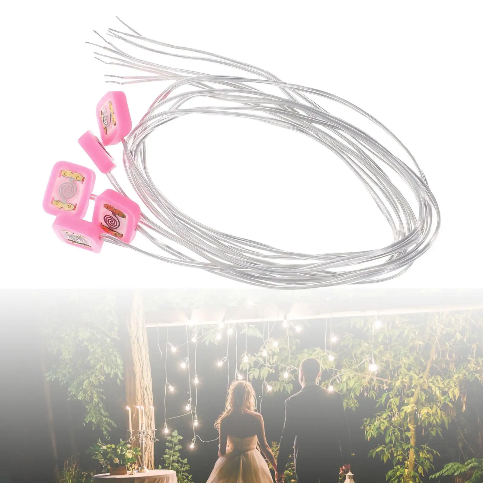 5 Pieces 50cm Extension Cords Electrical Wires Copper Wedding Fuse Party