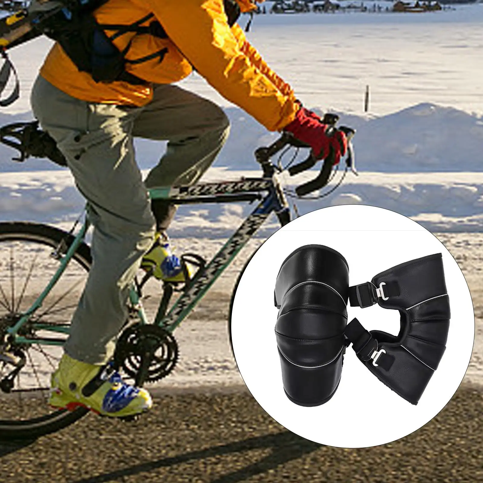 2Pcs Adjustable Winter Knee Pads Leggings Motorcycles Fall Cycling Mountain