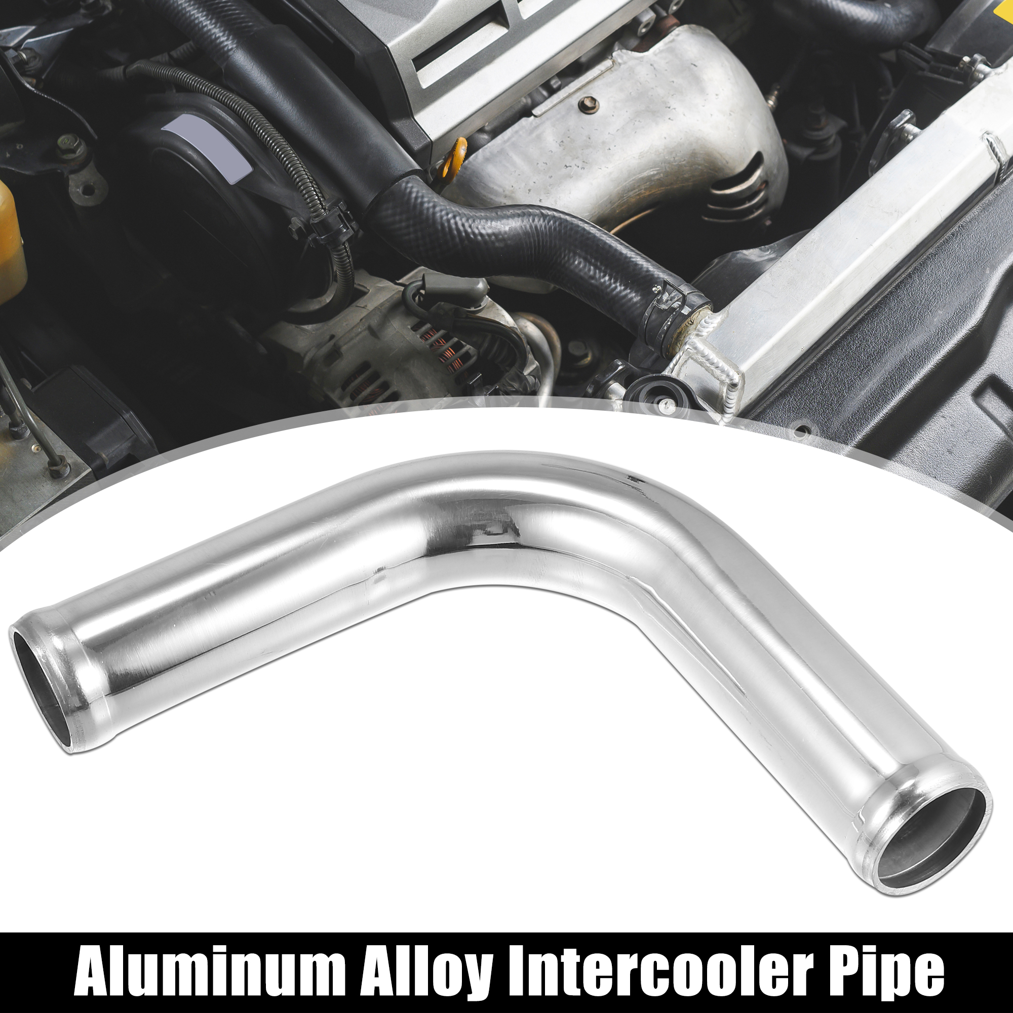 X Autohaux Außendurchmesser 25 mm, 38 mm, 45 mm, 63 mm, 76 mm, 102 mm, Rohr aus Aluminiumlegierung, 90 180 Grad Ladeluftkühler, Rohrbiegung, Ellenbogen, Lufteinlassrohr – Detail 3